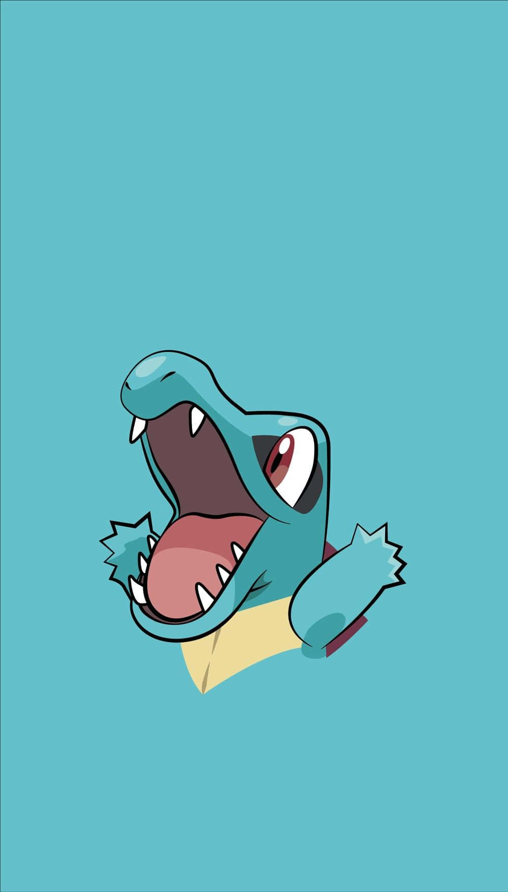 Yarı Vücut Çekimi Canlı Totodile Duvar Kağıdı