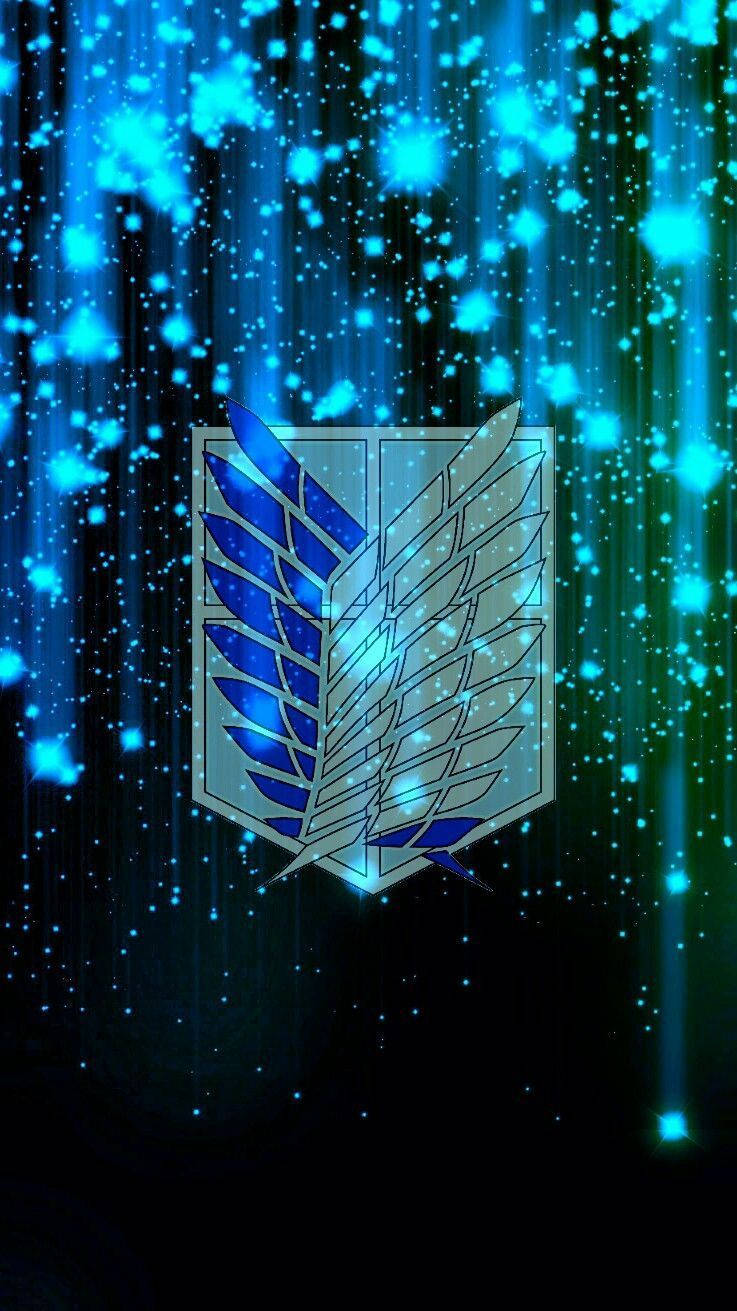 Yarı Saydam Attack on Titan Logosu Duvar Kağıdı