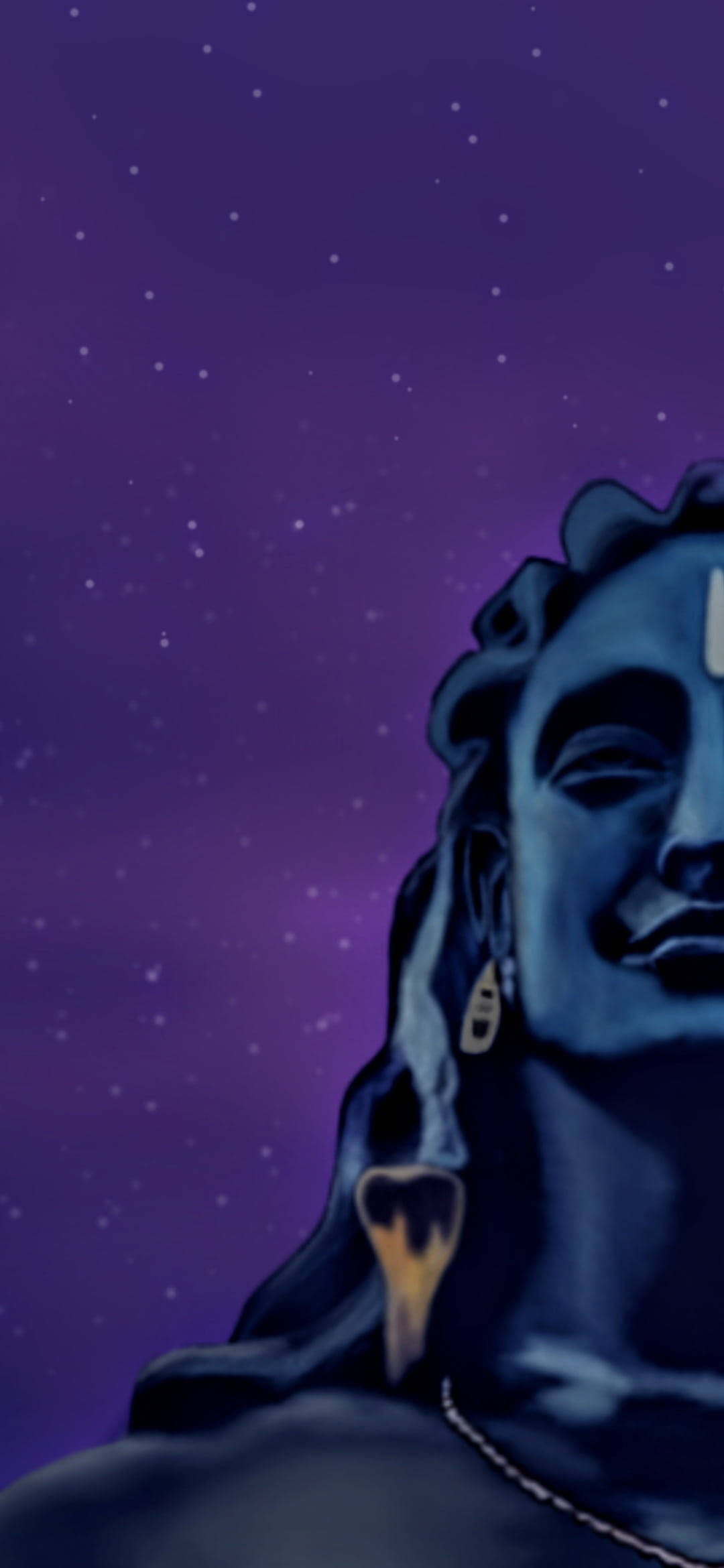 Yarım Portre Sanat Eseri Adiyogi Shiva Duvar Kağıdı