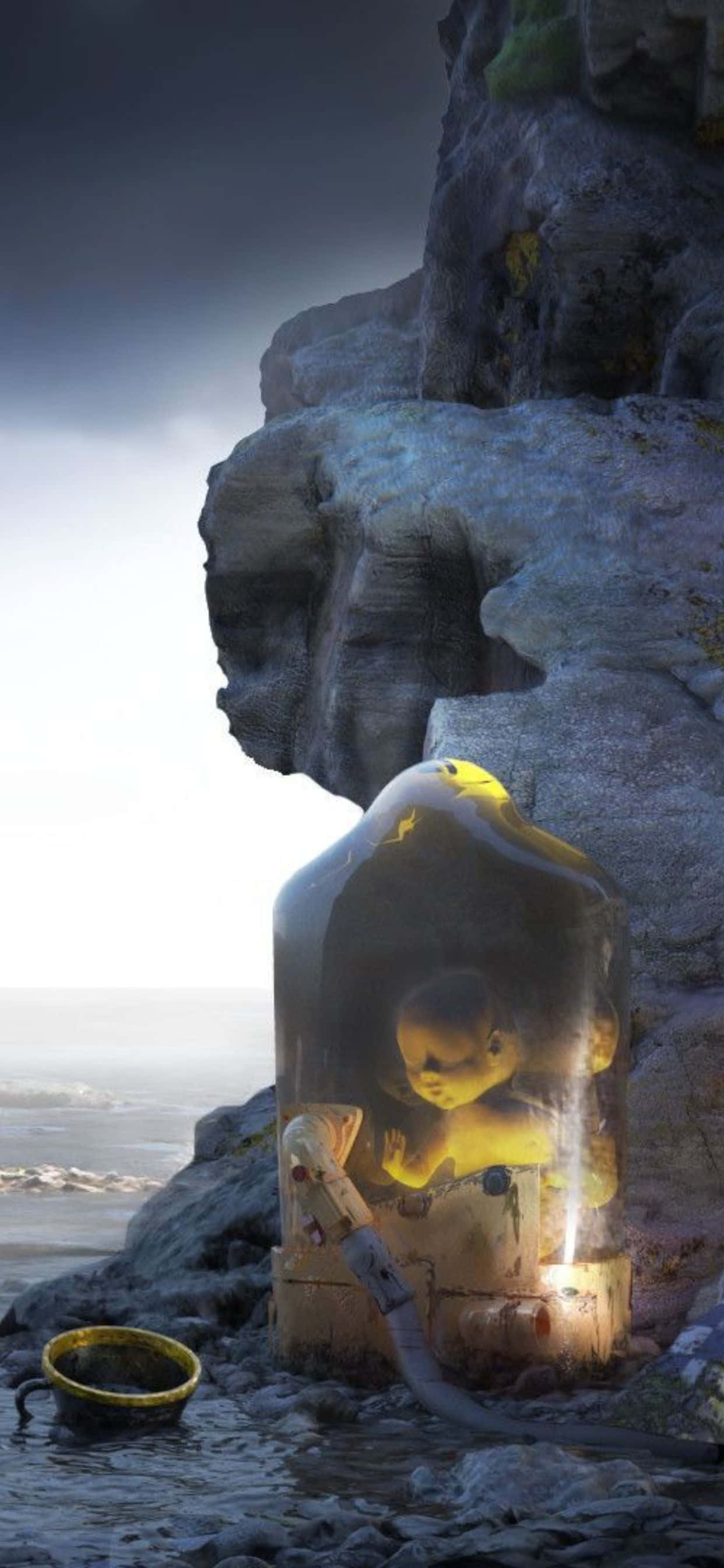 Yeni Çıkan iPhone XS Max'te Death Stranding Oynayın Duvar Kağıdı