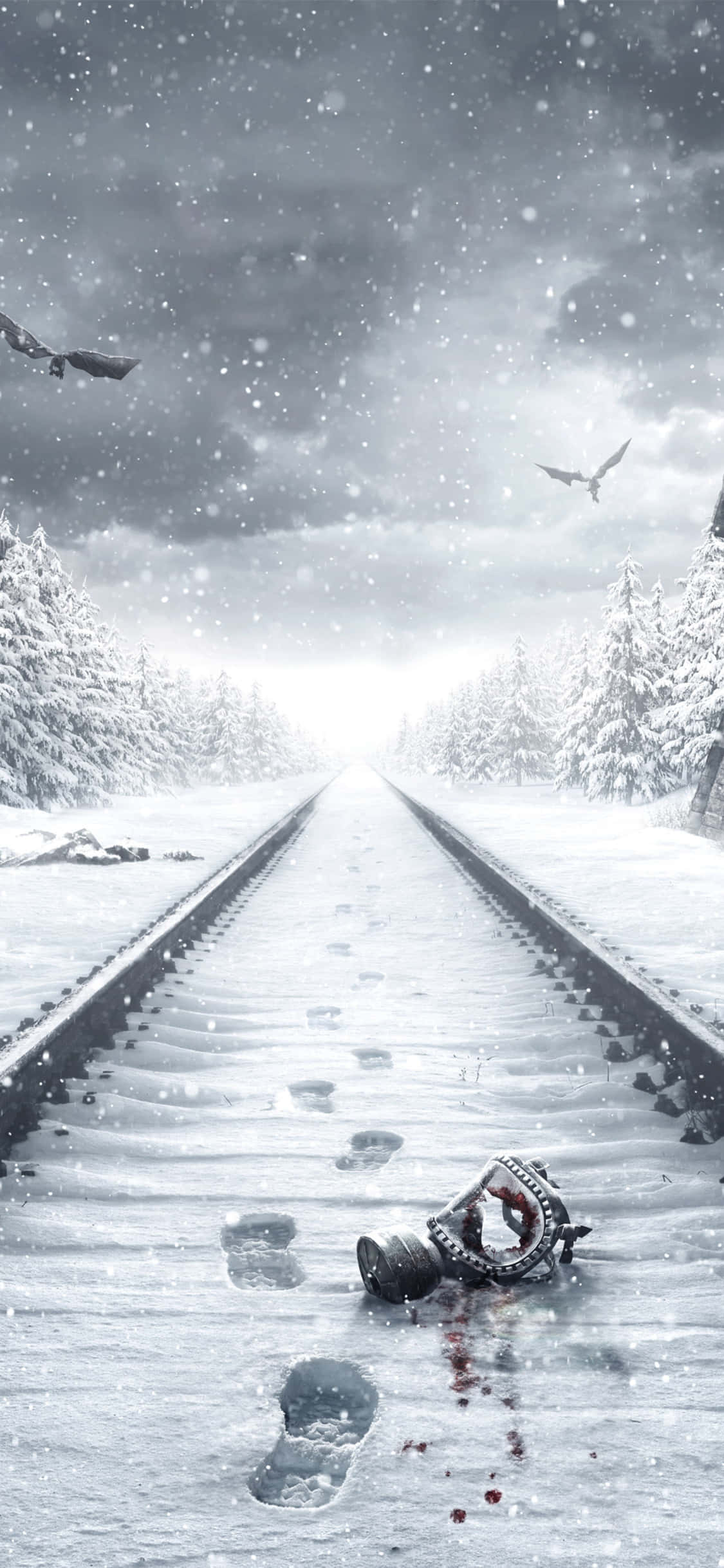 Yeni iPhone X'imde Metro Exodus oynarken kıyamet sonrası Rusya'yı keşfedin Duvar Kağıdı