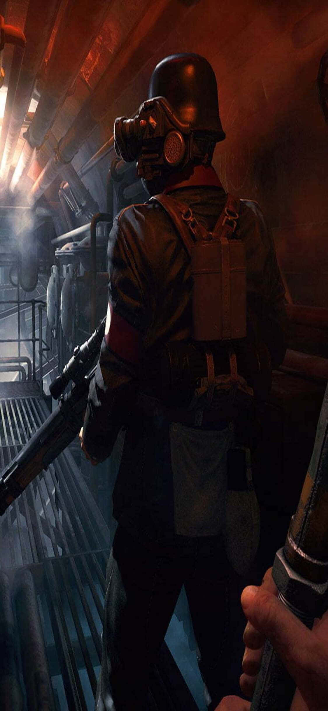 Yeni iPhone Xs'in keyfini çıkarın ve klasik Wolfenstein II: The New Colossus'u çarpıcı çözünürlükte oynayın. Duvar Kağıdı
