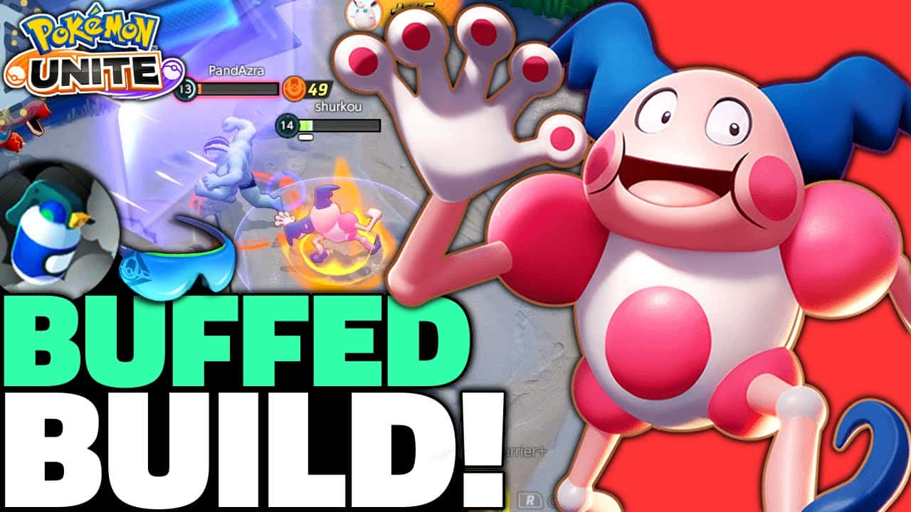 Yeni Pokemon Unite oyununda Mr. Mime ile antrenman yapın! Duvar Kağıdı