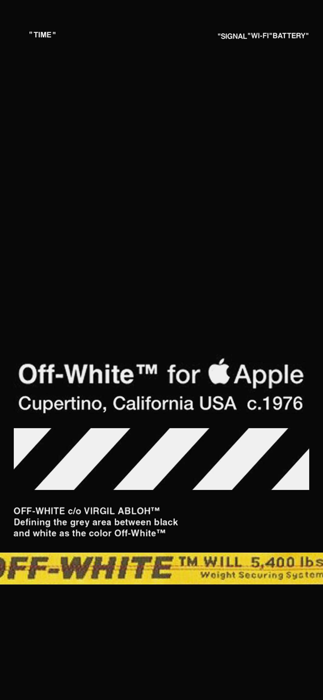 Yepyeni Off White iPhone 11: Şık ve Modern Tasarım Duvar Kağıdı