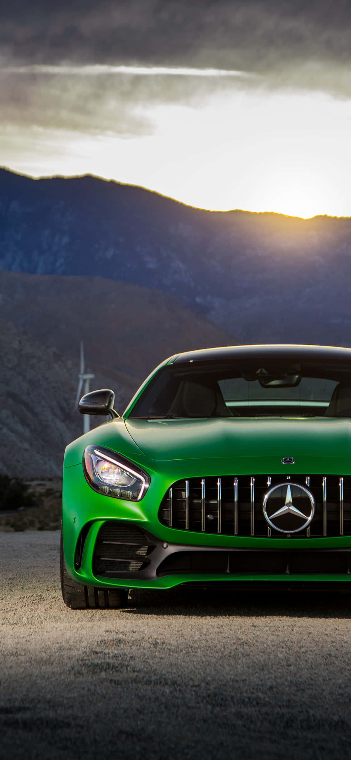 Yeşil 2018 GT R iPhone Xs Mercedes Amg Arka Planı Duvar Kağıdı