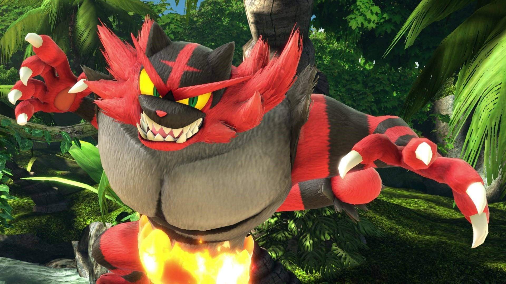 Yeşil Arka Planlı Incineroar Duvar Kağıdı