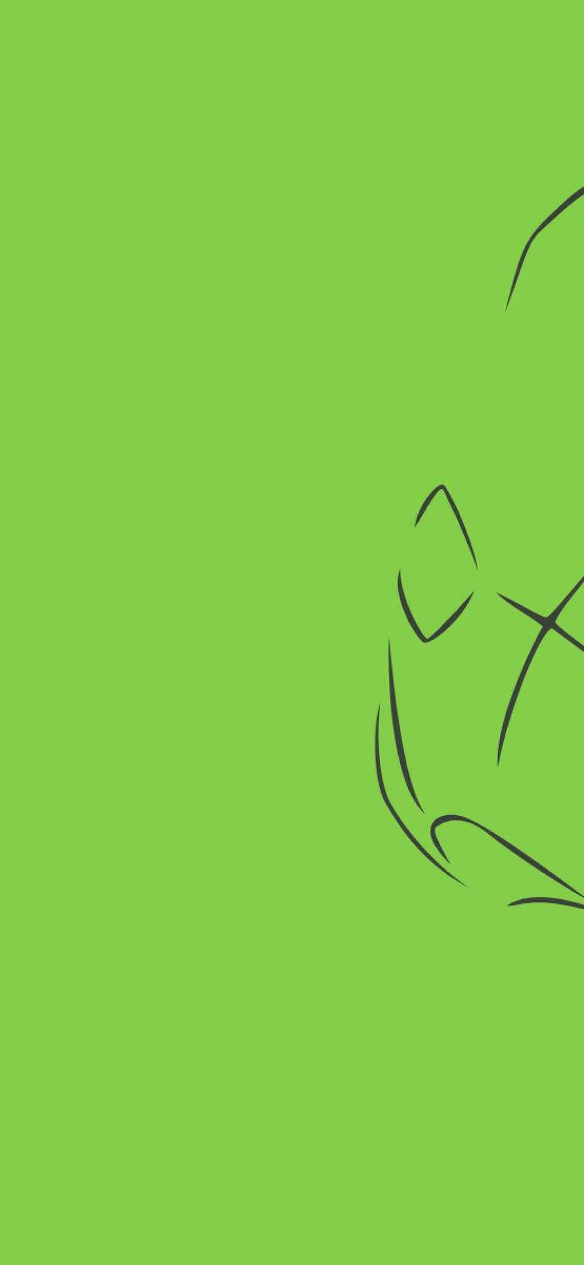 Yeşil Estetik Minimalist Metapod Telefon Duvar Kağıdı