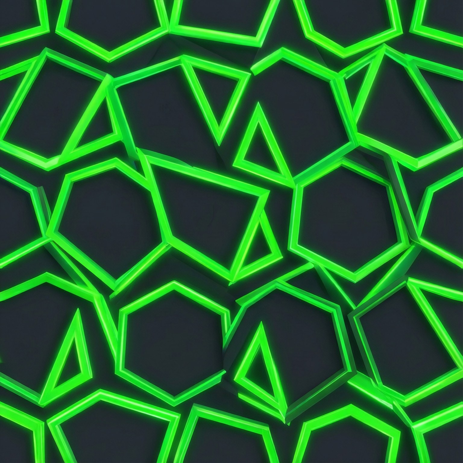 Yeşil Geometrik Duvar Kağıdı