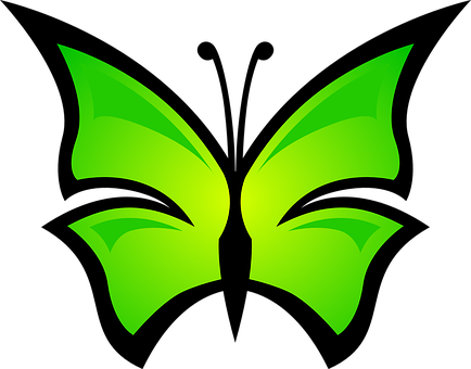 Yeşil Kelebek Logo Tasarımı Duvar Kağıdı