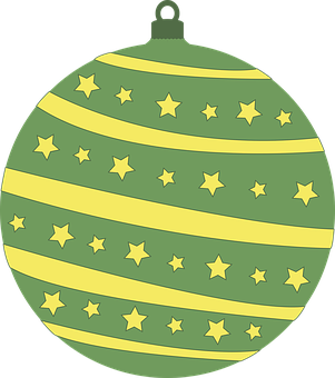 Yeşil Noel Süsü Yıldızlarla Duvar Kağıdı