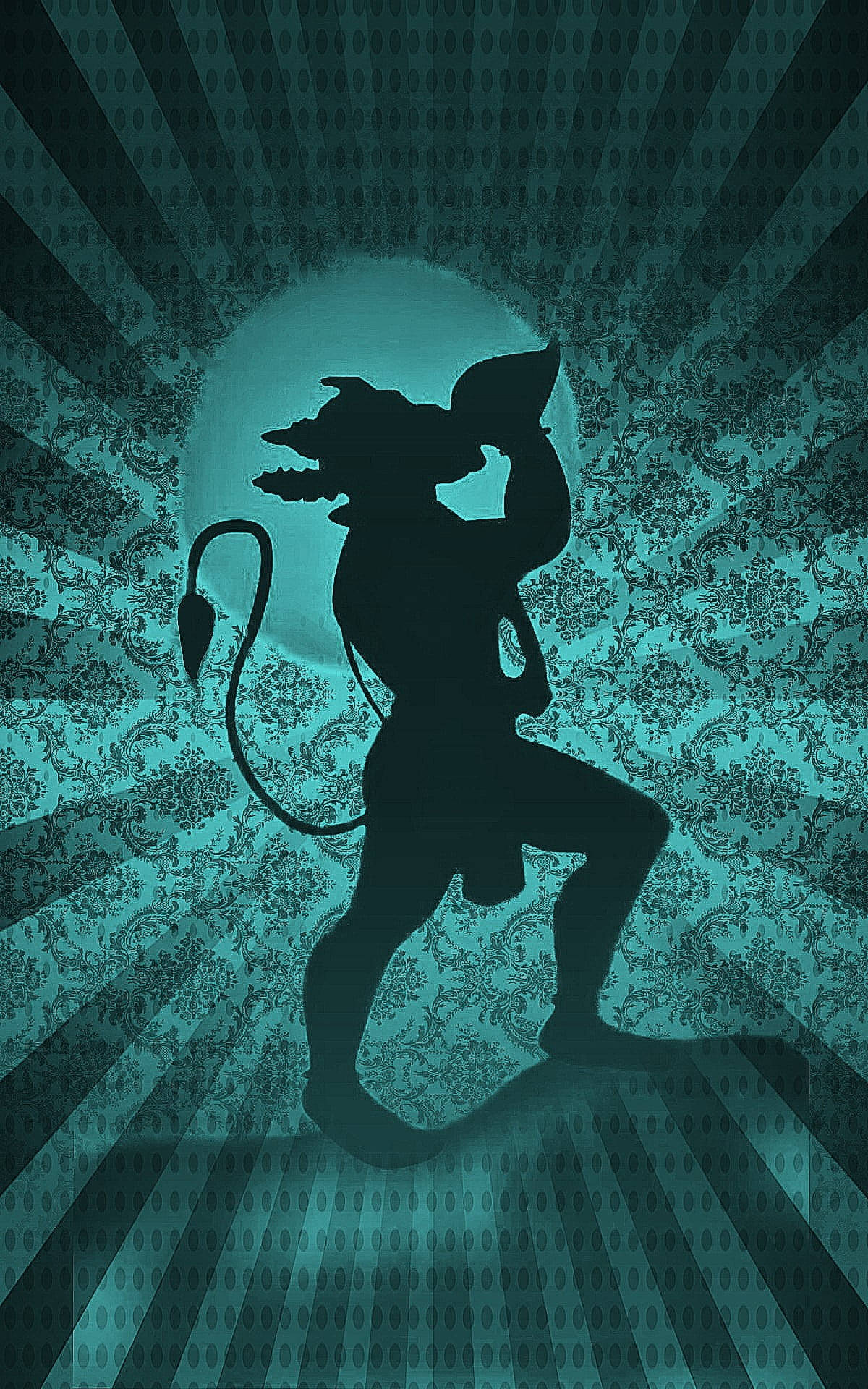 Yeşil Tanrı Hanuman ve Deniz Kabuğu Duvar Kağıdı