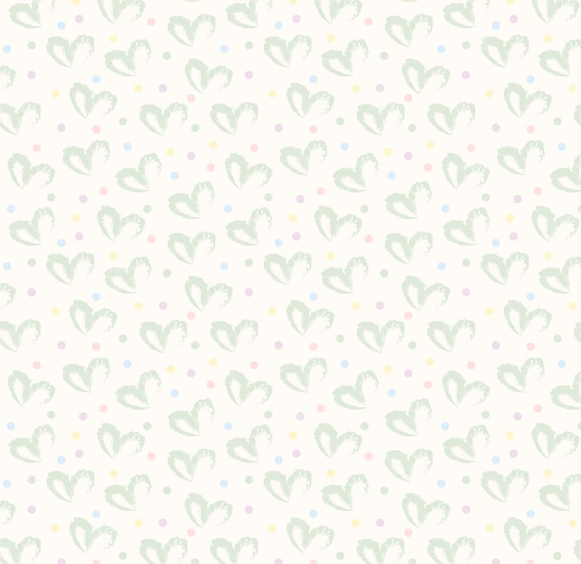 yeşil ve beyaz kalplerden oluşan bir desen Duvar Kağıdı