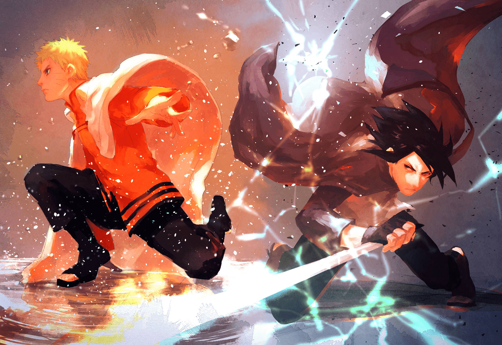 Yetişkin Naruto ve Sasuke İkilisi Duvar Kağıdı