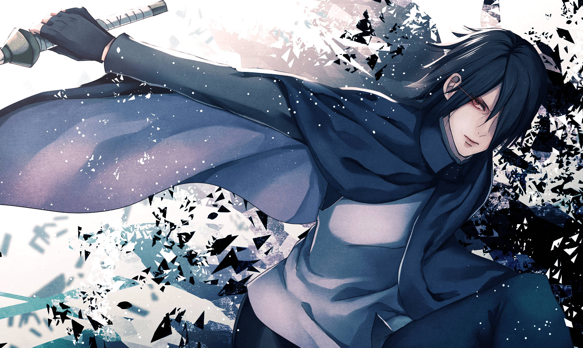 Yıldırım Parıltısı Pelerini Sasuke Uchiha - Sharingan'ın Gücünü Serbest Bırakmak Duvar Kağıdı