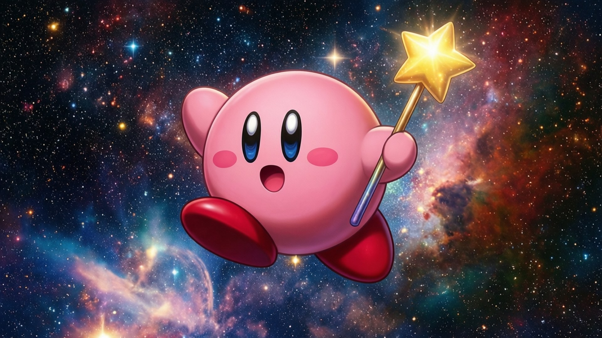 Yıldızlarda Süzülen Kirby Duvar Kağıdı