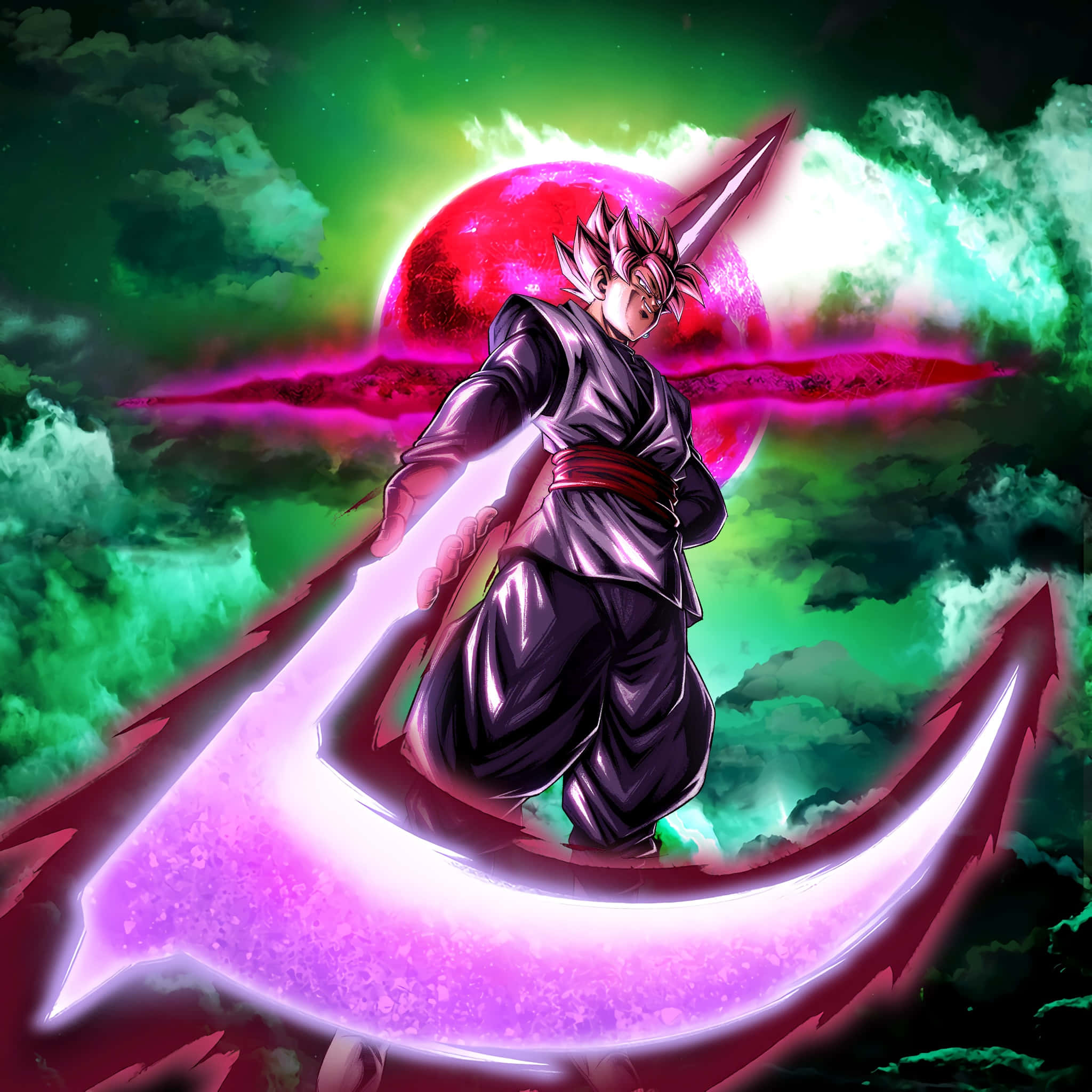 Yoğun Goku Black Aksiyonda Duvar Kağıdı