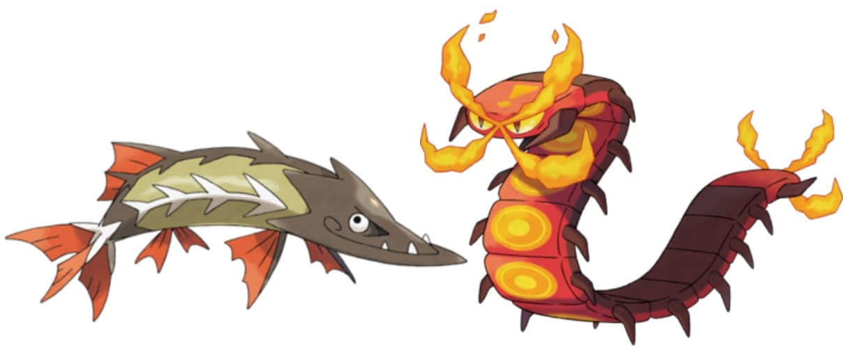 Yoğun Pokémon Savaşı - Barraskewda ve Centiskorch Karşı Karşıya Duvar Kağıdı