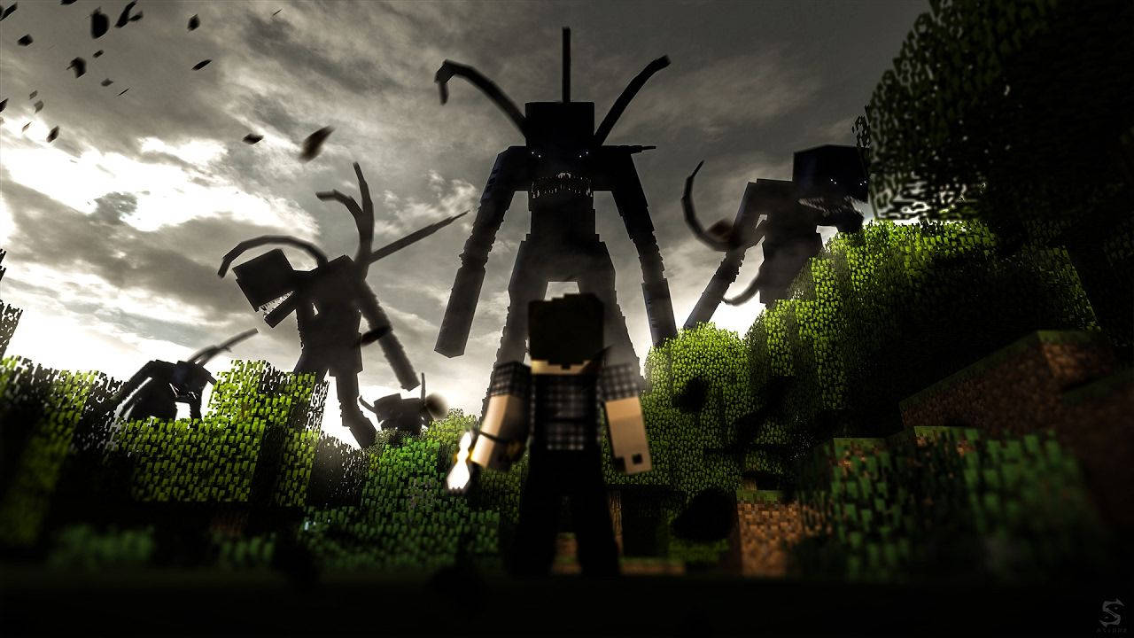 Yozlaşmış Köleler Minecraft'ta Savaşa Atılıyor Duvar Kağıdı