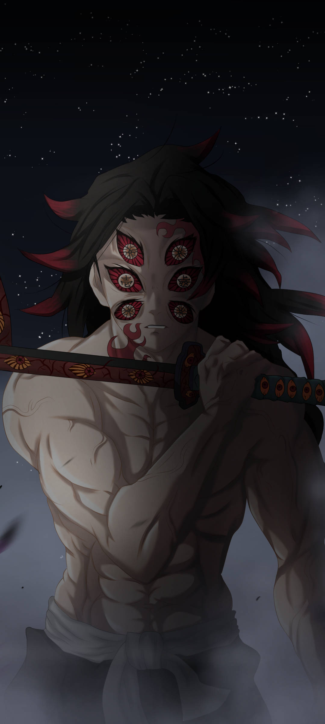 Yırtık Demon Slayer Kokushibo Duvar Kağıdı