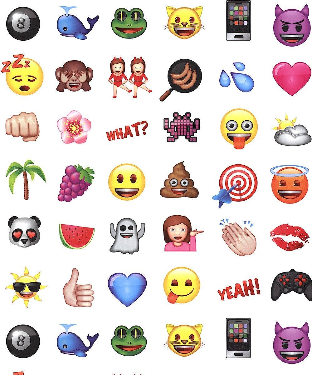 Yüksek Çözünürlüklü 3D Emoji Beyaz Duvar Kağıdı