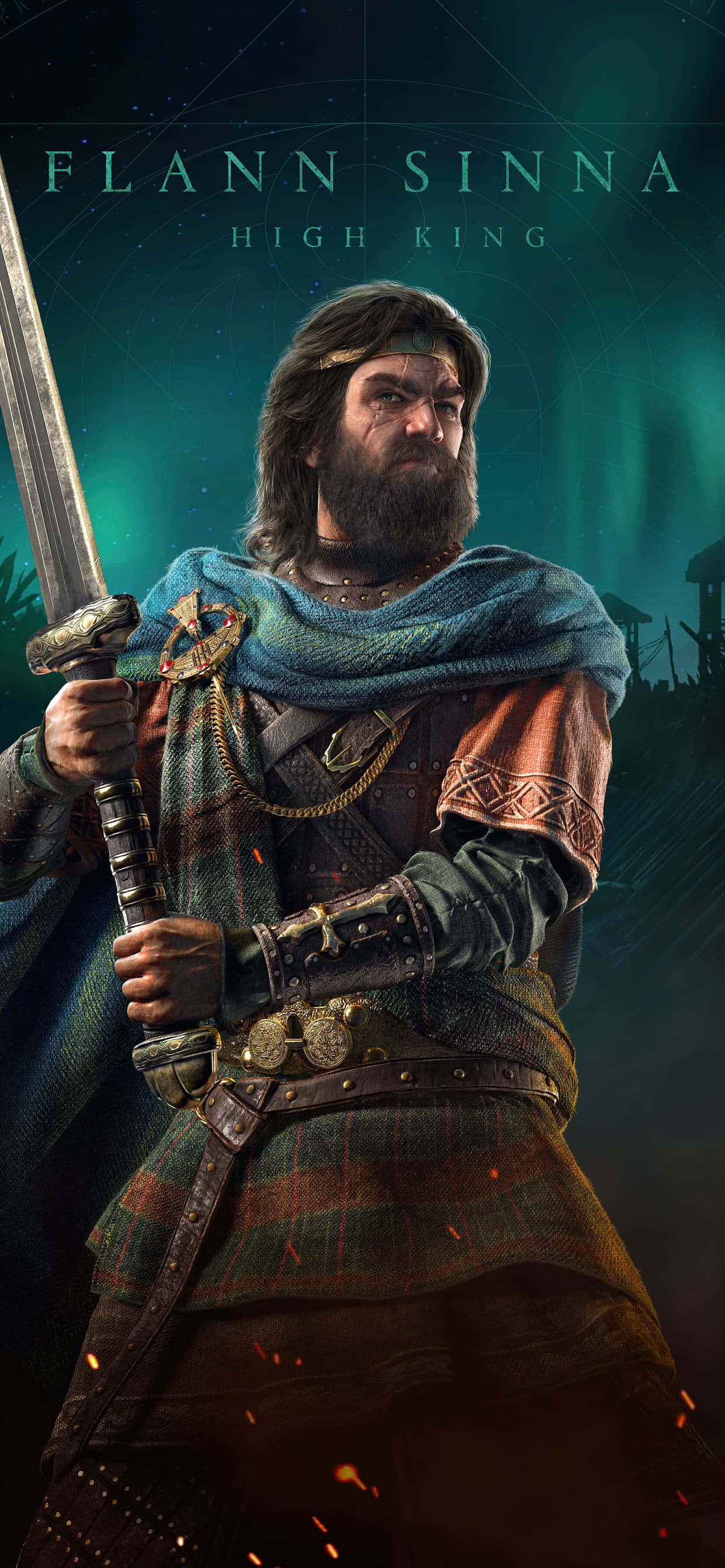 Yüksek Kral Flann iPhone Xs Max Assassin's Creed Valhalla Duvar Kağıdı