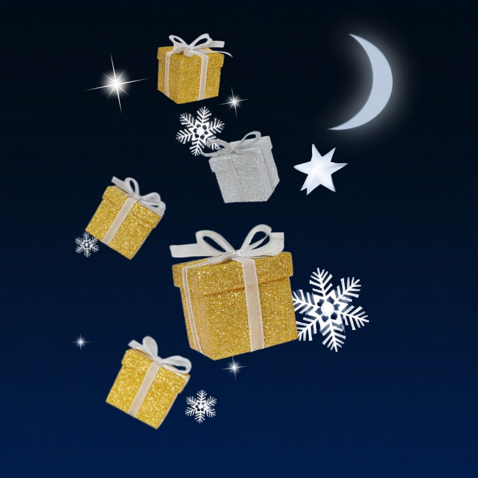Yüzen Noel Hediyeleri Duvar Kağıdı