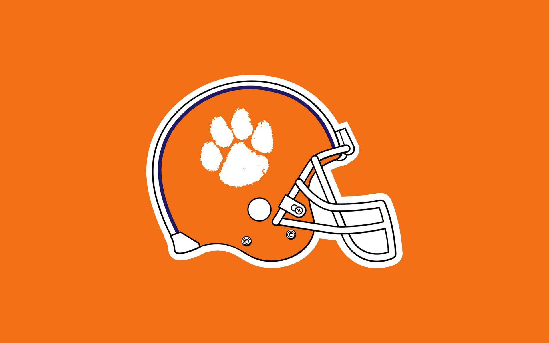 Clemson Tigers futbol logosu turuncu masaüstü duvar kağıdı.