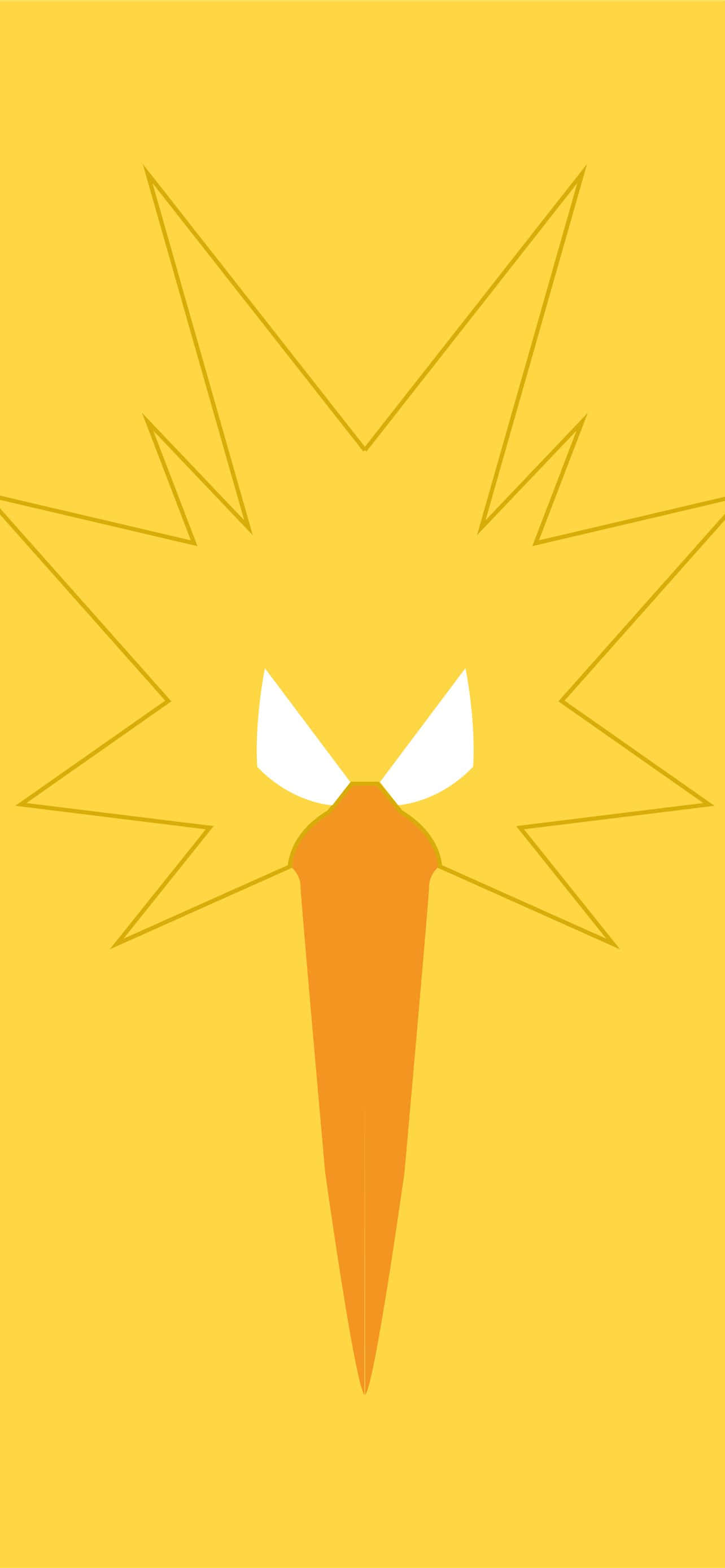 Zapdos Minimalist Yüz Duvar Kağıdı