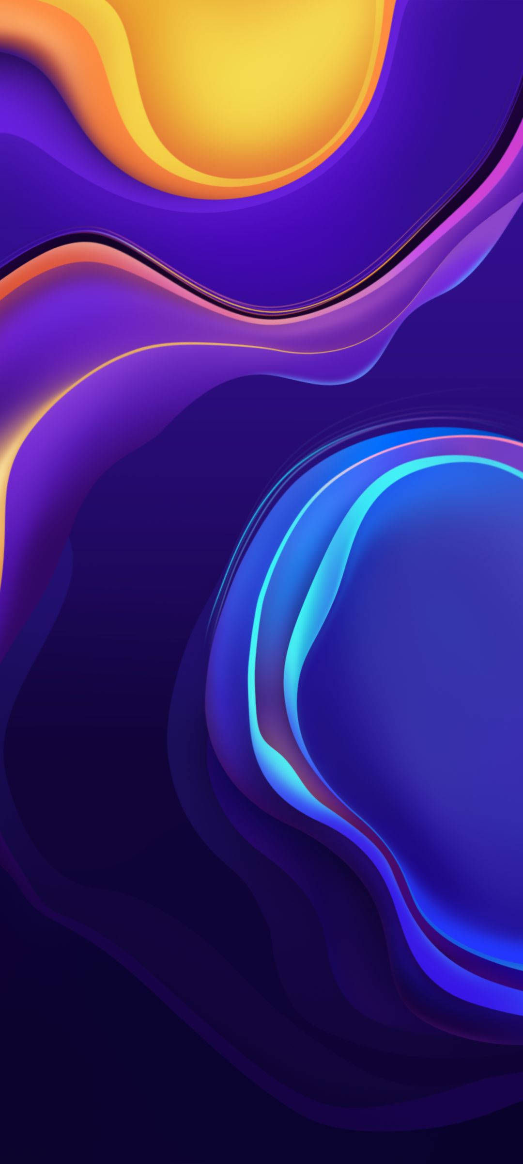 Zarif Vivo V20 Mürekkep Çizgisi Tasarımı Duvar Kağıdı