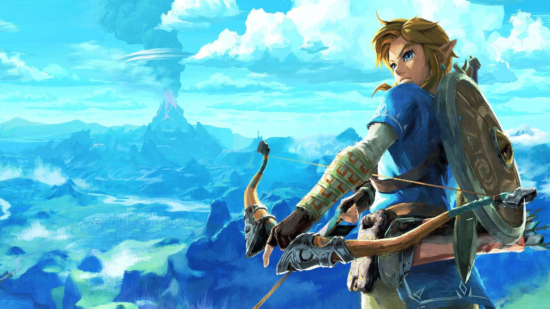 Zelda Botw Link Yayını Çekiyor Duvar Kağıdı