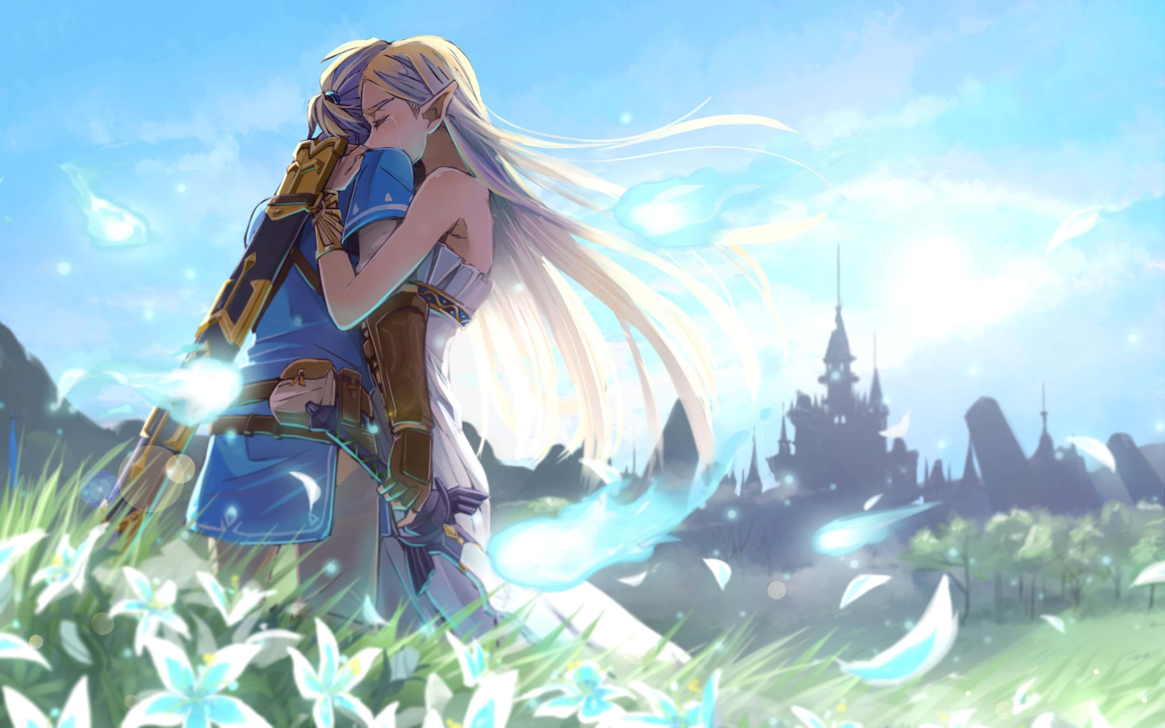 Zelda Breath Of The Wild 4K Kucaklaşma Duvar Kağıdı