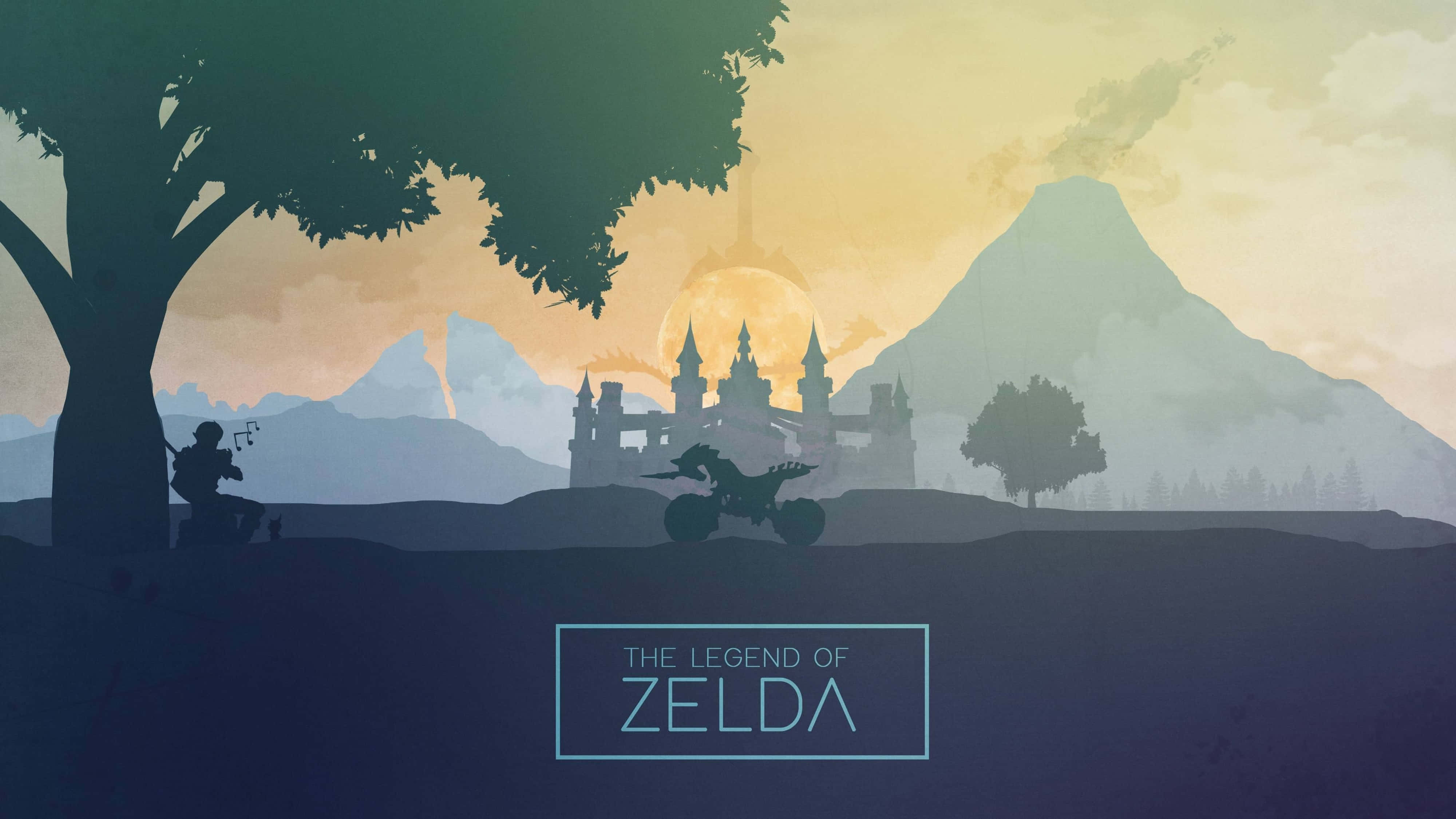 Zelda Breath Of The Wild 4K Katmanlı Sanat Duvar Kağıdı