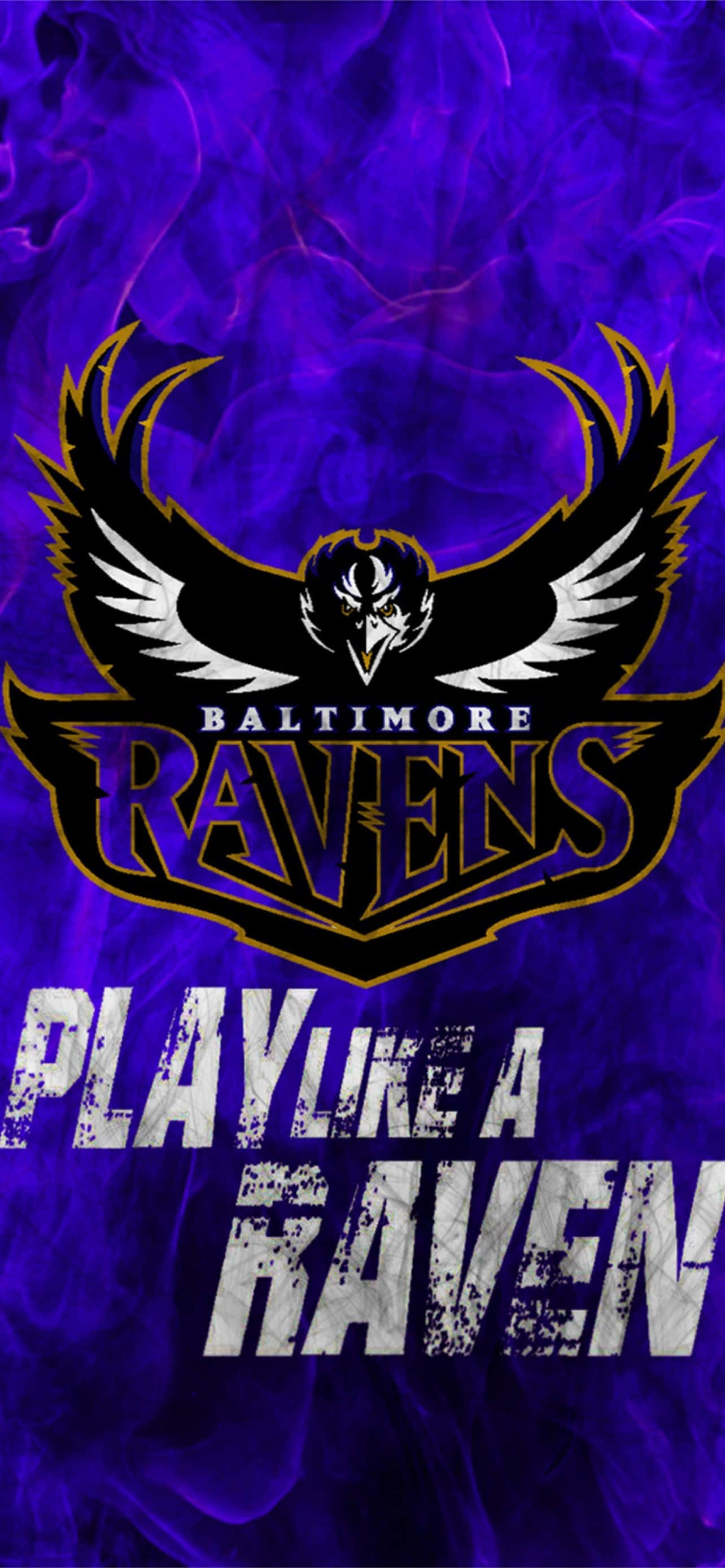 Zengin bir tarihi ve futbol büyüklüğü geleneğini temsil eden resmi Baltimore Ravens logosu Duvar Kağıdı