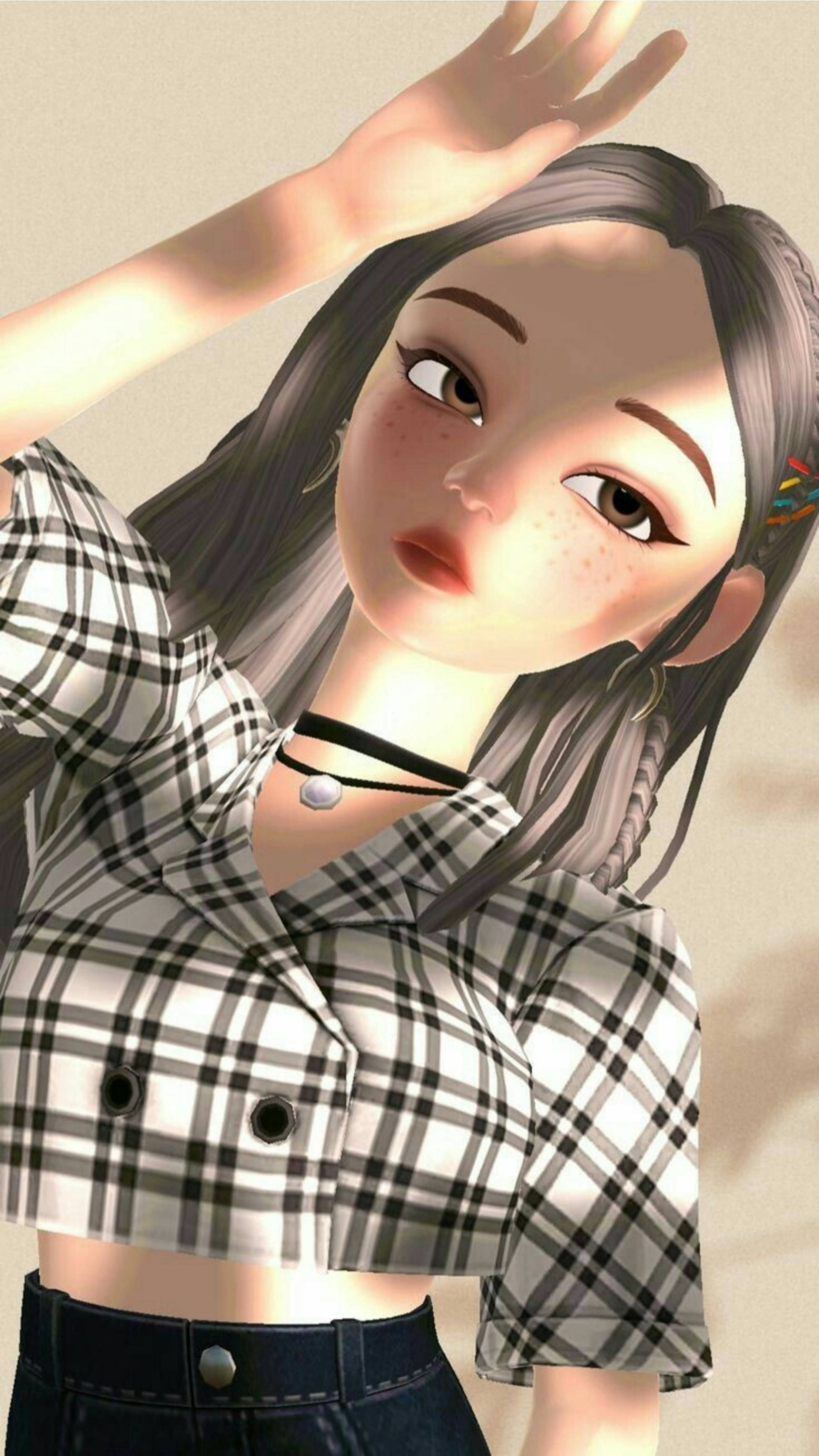 Zepeto Estetik Silüet Kız Duvar Kağıdı