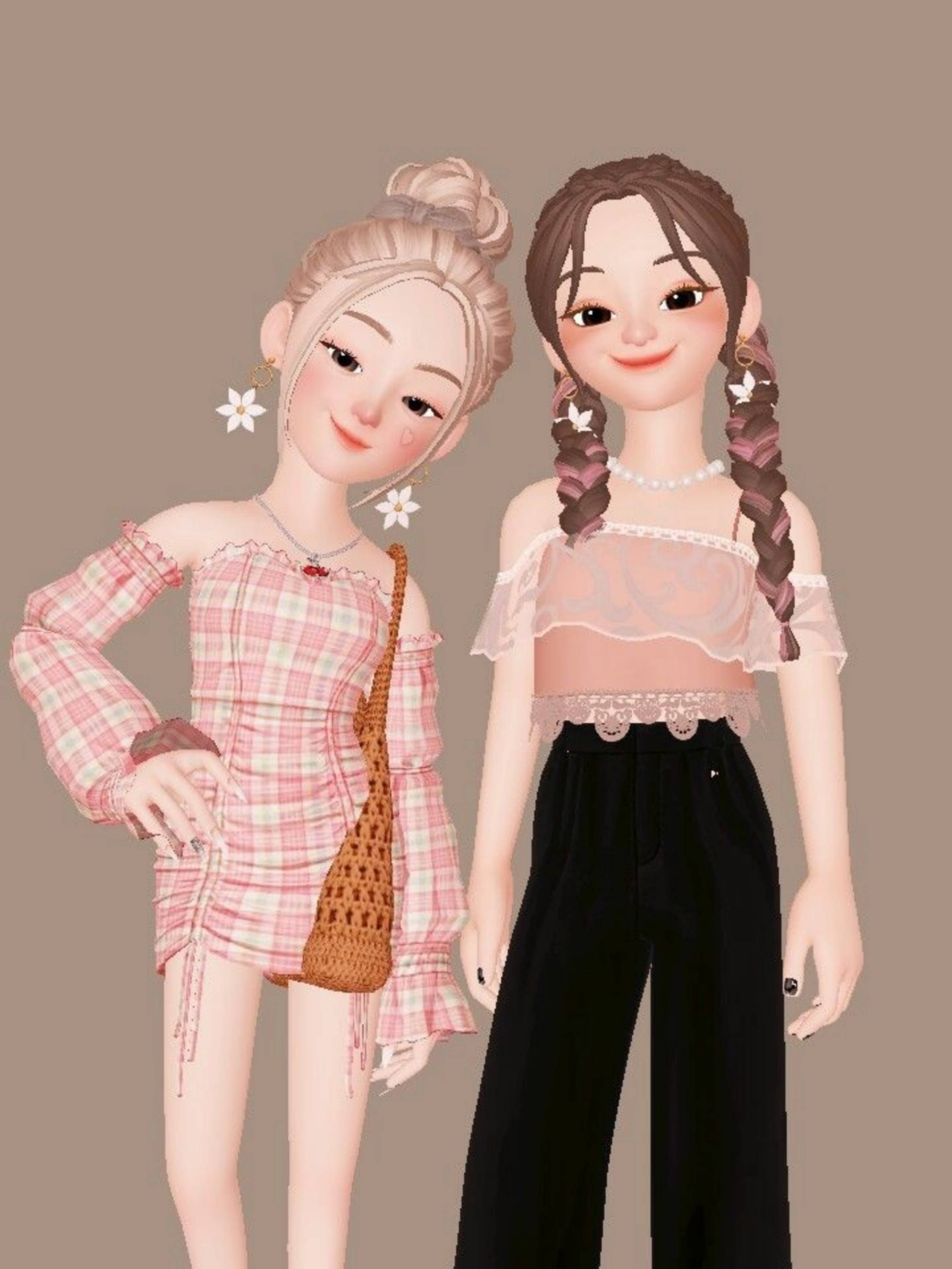 Zepeto Şık Karikatür Kızlar Duvar Kağıdı