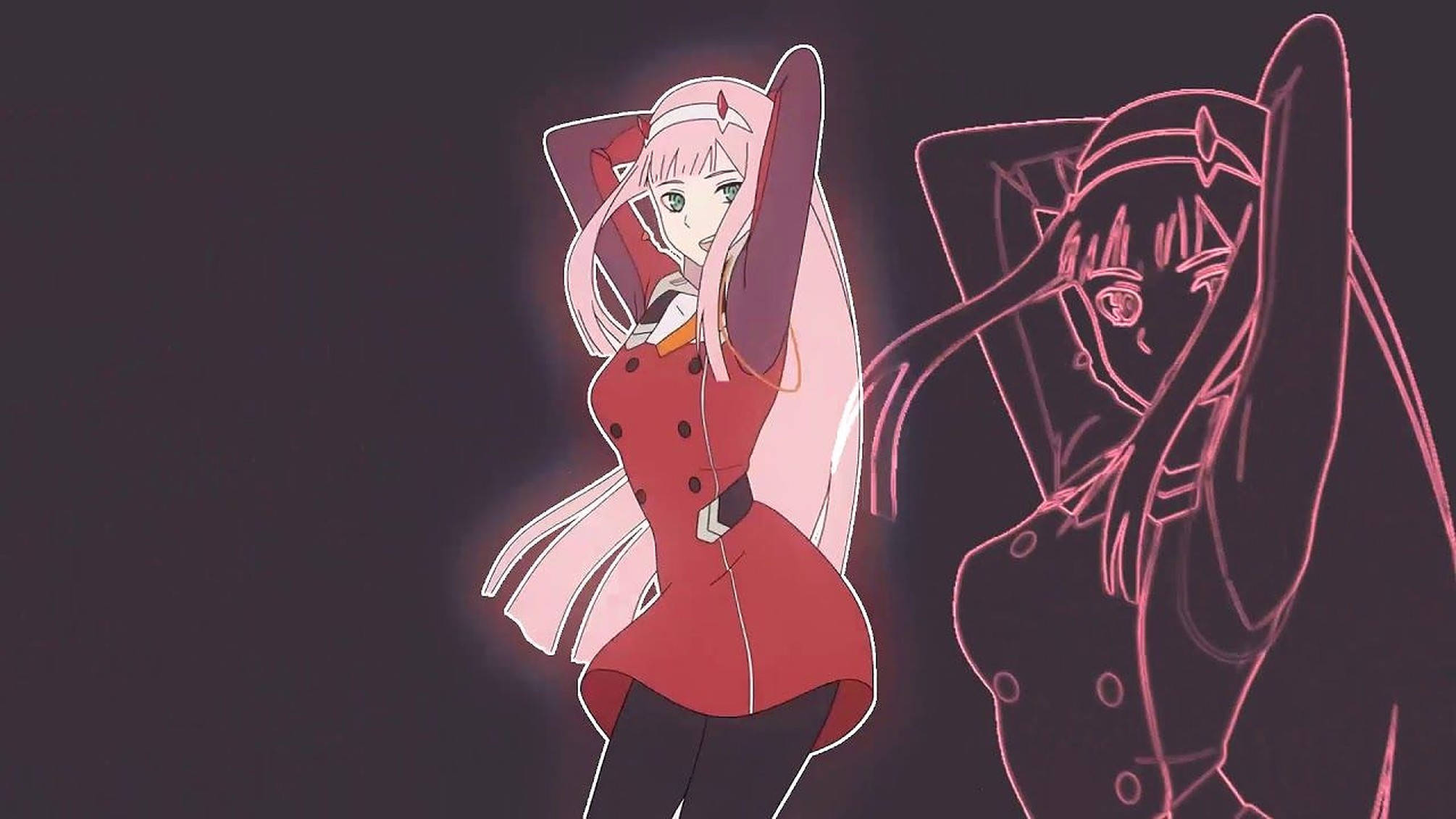 Zero Two Anime Dansı Duvar Kağıdı