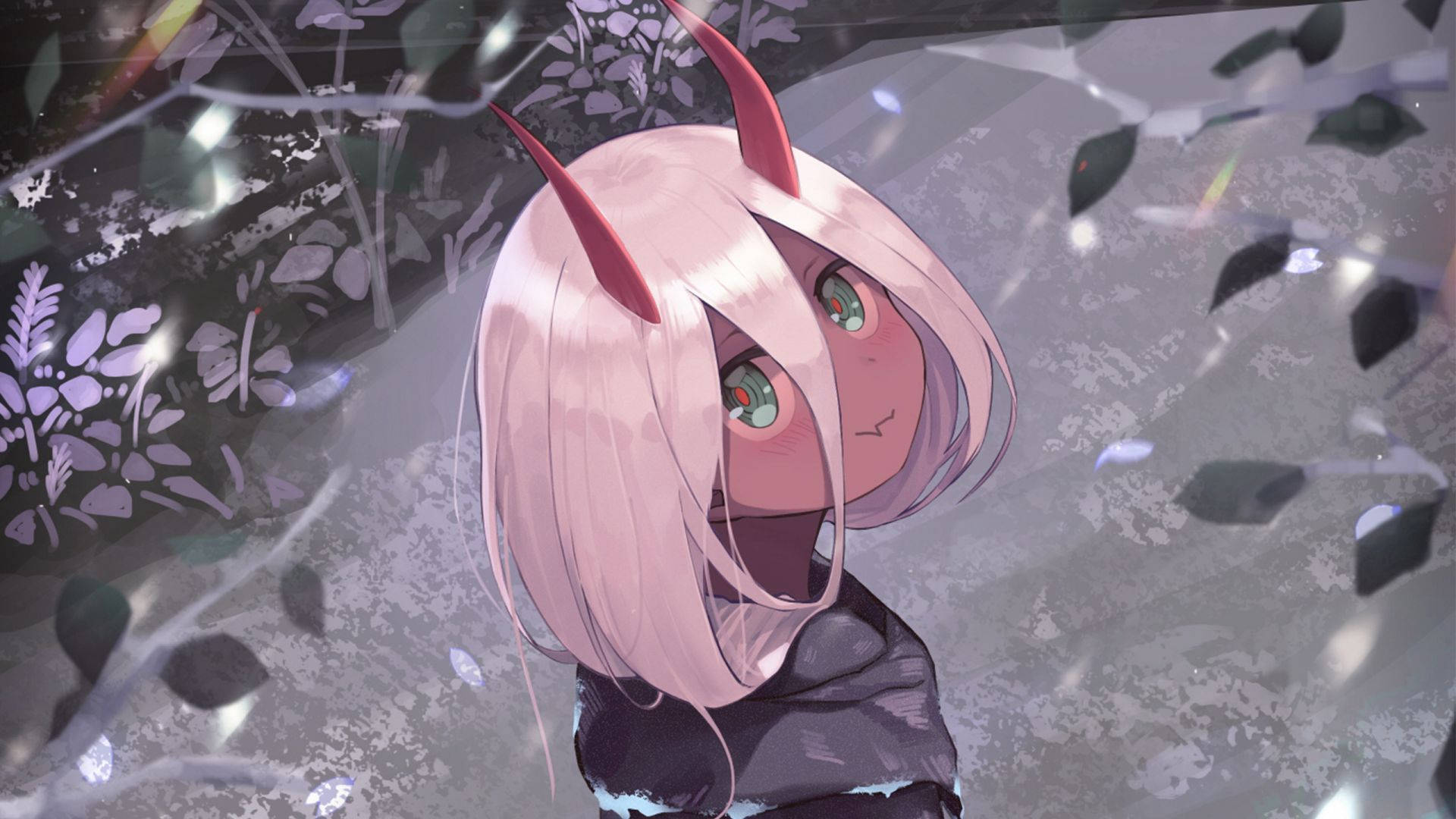Zero Two Sevimli Anime Kızı PFP Fanart Duvar Kağıdı