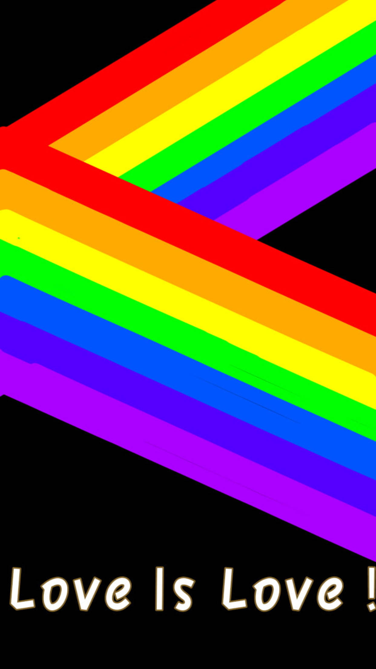 Zigzag Gökkuşağı LGBT Telefon Duvar Kağıdı