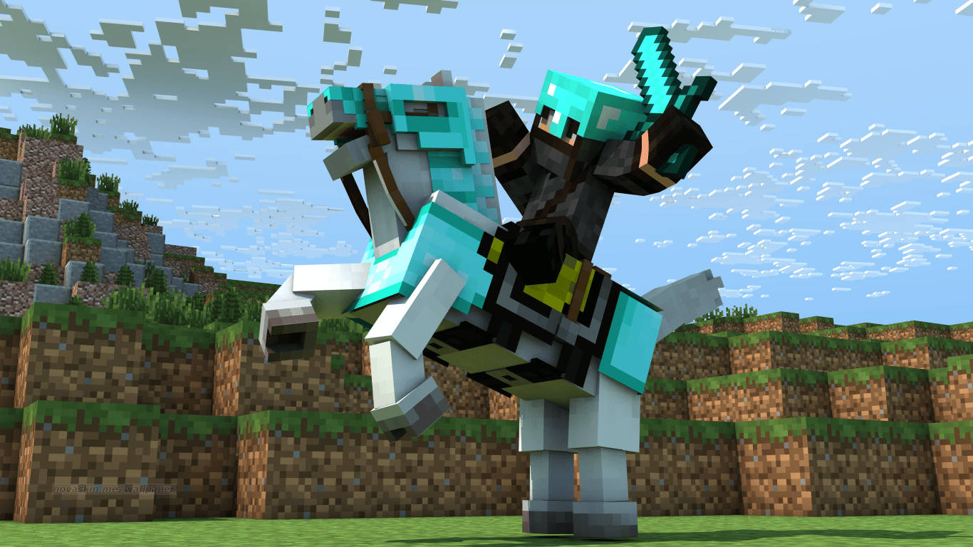 3D Minecraft zırhlı şövalye ninja duvar kağıdı