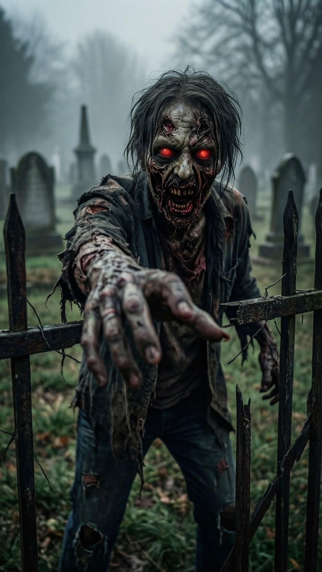 Zombi'nin Ölümsüz Kırmızı Gözü Duvar Kağıdı