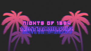 1984 Mor Estetik Tumblr Laptop — Neon mor estetik Duvar Kağıdı