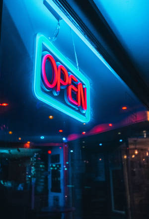 Açık Neon Mavi iPhone — Neon iPhone Duvar Kağıdı