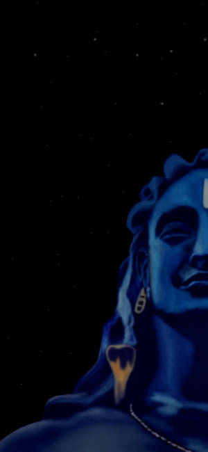 Adiyogi Shiva'nın Yarım Portre İllüstrasyonu — iPhone 12 Duvar Kağıdı