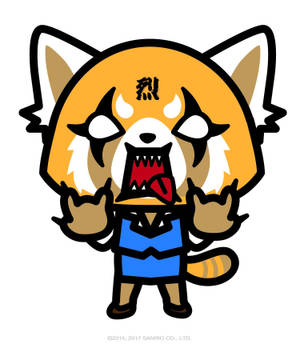 Aggretsuko Sert Hayran Sanatı Duvar Kağıdı — Galaxy Z Fold 6 Duvar Kağıdı