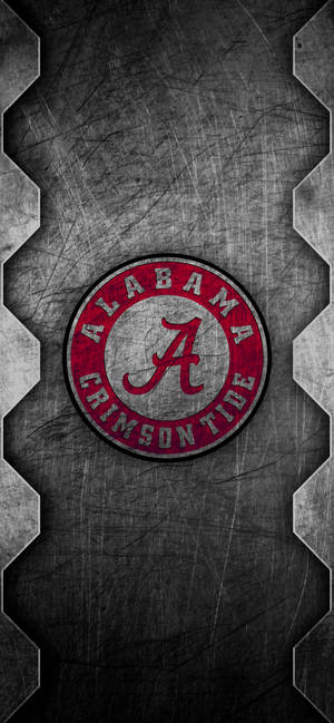 Alabama Crimson Tide Çizik Metal Sanatı duvar kağıdı — iPhone 13 Mini Duvar Kağıdı