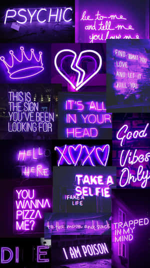 Alanınızı Neon Mor ile Aydınlatın — Neon mor estetik Duvar Kağıdı