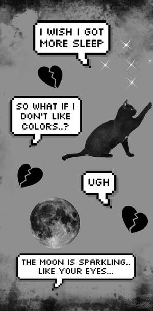 Alt Estetik Kedi ve Konuşma Baloncukları — Alt estetik Duvar Kağıdı