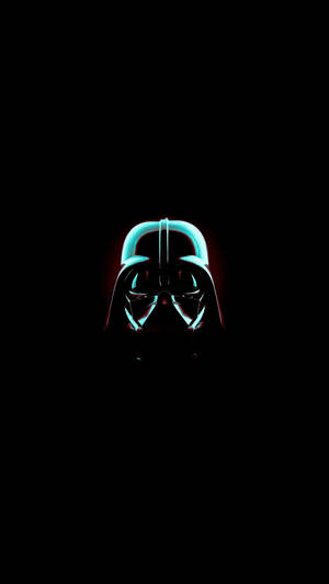 Siyah arka planda Darth Vader'ın AMOLED duvar kağıdı.