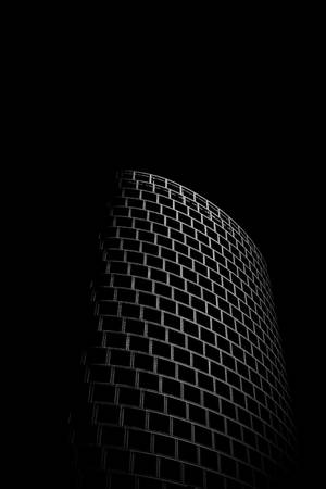 Beyaz tuğla ana hatlarının AMOLED duvar kağıdı.