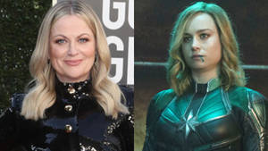 Amy Poehler Brie Larson Bölünmüş Ekran — Marvel Duvar Kağıdı